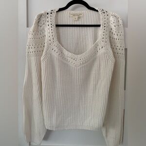 Saltwater LUXE Cream V-Neck Sweater